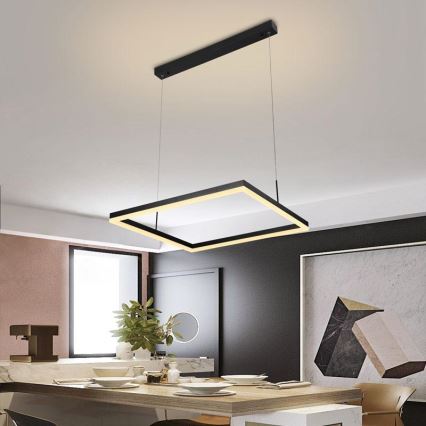 LED-himmennettävä kattokruunu johdossa LED/55W/230V 3000-6500K + kaukosäädin