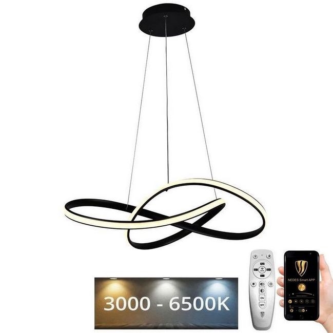 LED Himmennettävä kattokruunu johdossa LED/70W/230V 3000-6500K + kaukosäädin