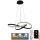 LED Himmennettävä kattokruunu johdossa LED/70W/230V 3000-6500K + kaukosäädin