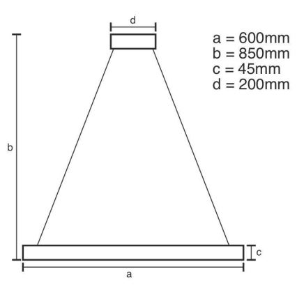 LED Himmennettävä kattokruunu johdossa LED/70W/230V 3000-6500K + kaukosäädin