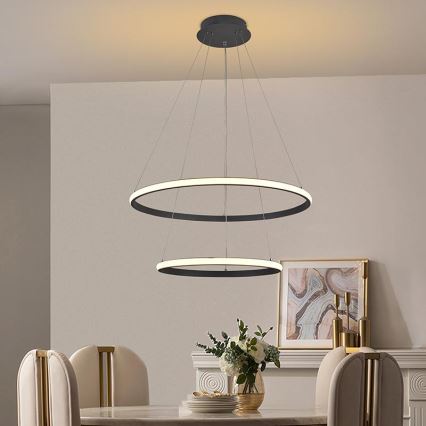 LED Himmennettävä kattokruunu johdossa LED/75W/230V 3000-6500K + kaukosäädin