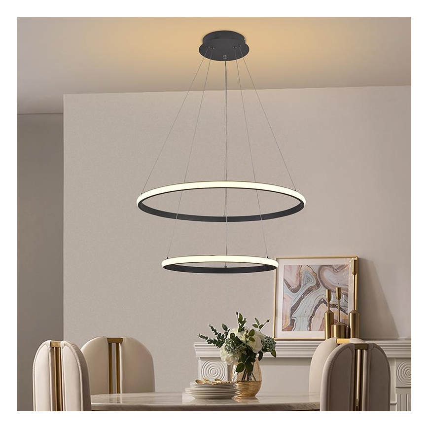 LED Himmennettävä kattokruunu johdossa LED/75W/230V 3000-6500K + kaukosäädin