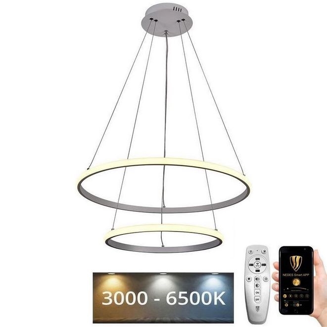 LED Himmennettävä kattokruunu johdossa LED/75W/230V 3000-6500K + kaukosäädin