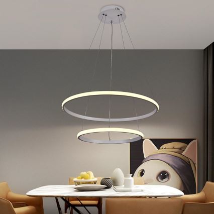 LED Himmennettävä kattokruunu johdossa LED/75W/230V 3000-6500K + kaukosäädin