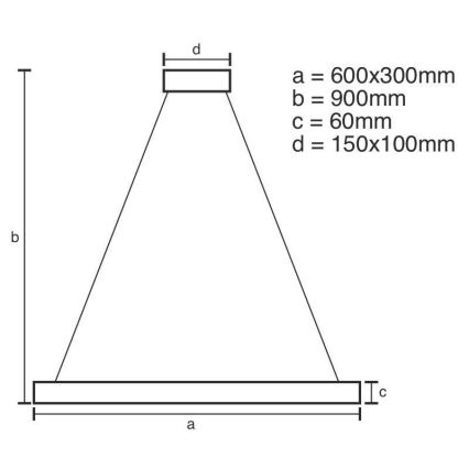 LED-himmennettävä kattokruunu johdossa LED/80W/230V 3000-6500K + kaukosäädin