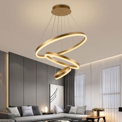 LED Himmennettävä kattokruunu johdossa LED/85W/230V 3000-6500K + kaukosäädin