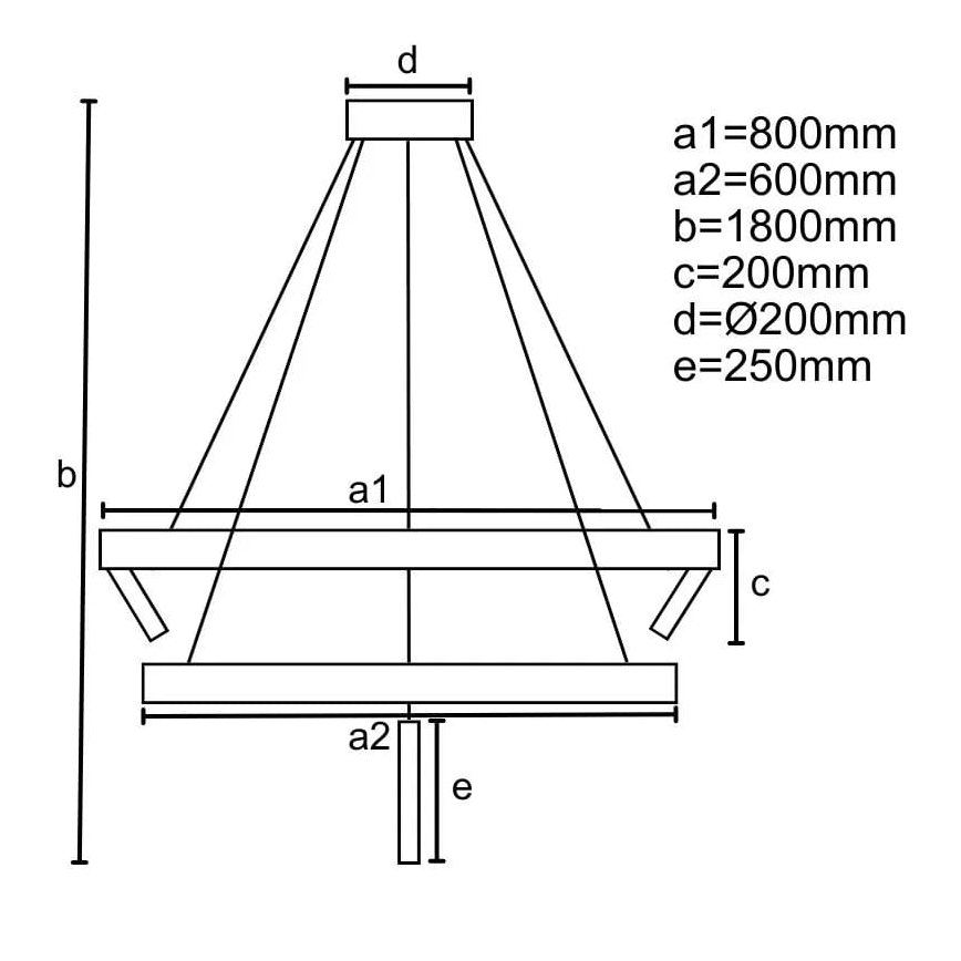 LED himmennettävä kattokruunu johdolla LED/140W/230V 3000-6500K + kaukosäädin