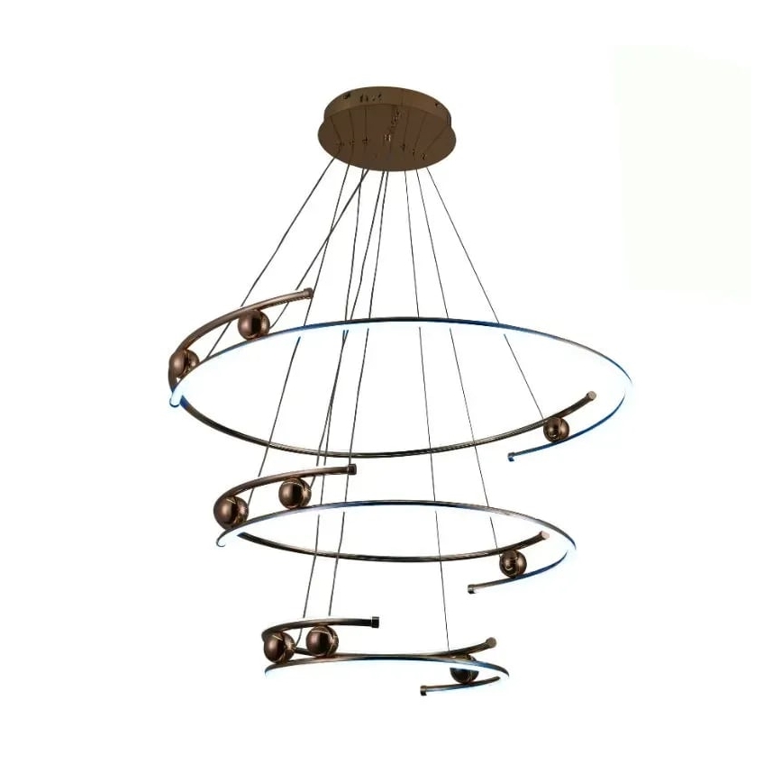 LED himmennettävä kattokruunu johdolla LED/170W/230V 3000-6500K halkaisija 80 cm + kaukosäädin