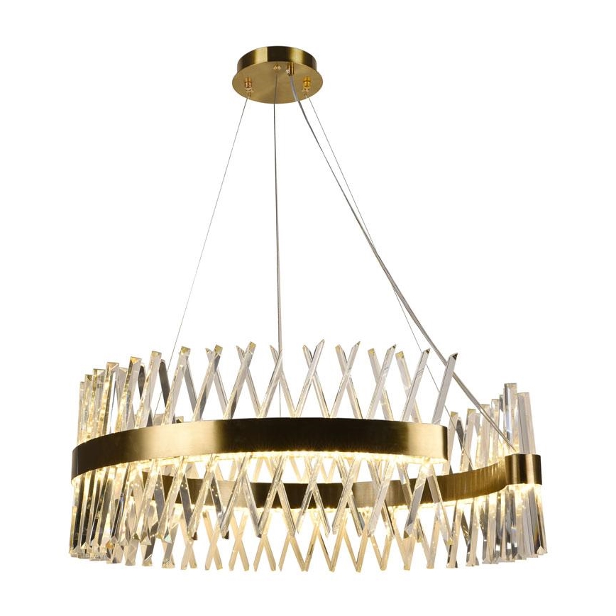 LED himmennettävä kristallikruunu johdolla LED/175W/230V 3000-6500K kulta + kaukosäädin