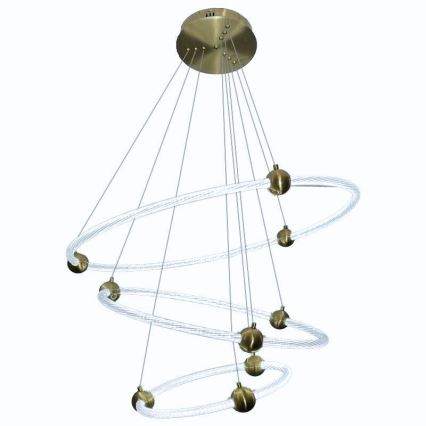 LED himmennettävä kattokruunu köydellä LED/45W/230V 3000-6500K halkaisija 80 cm + kaukosäädin