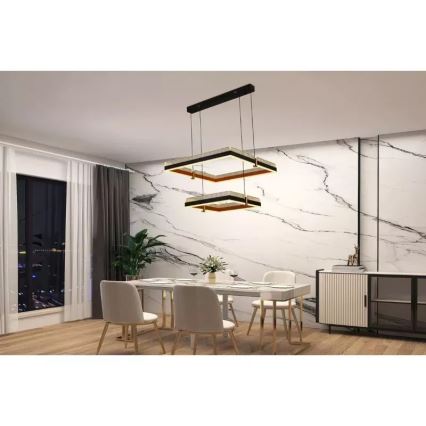 LED himmennettävä riippuvalaisin johdolla LED/50W/230V 3000-6500K + kaukosäädin