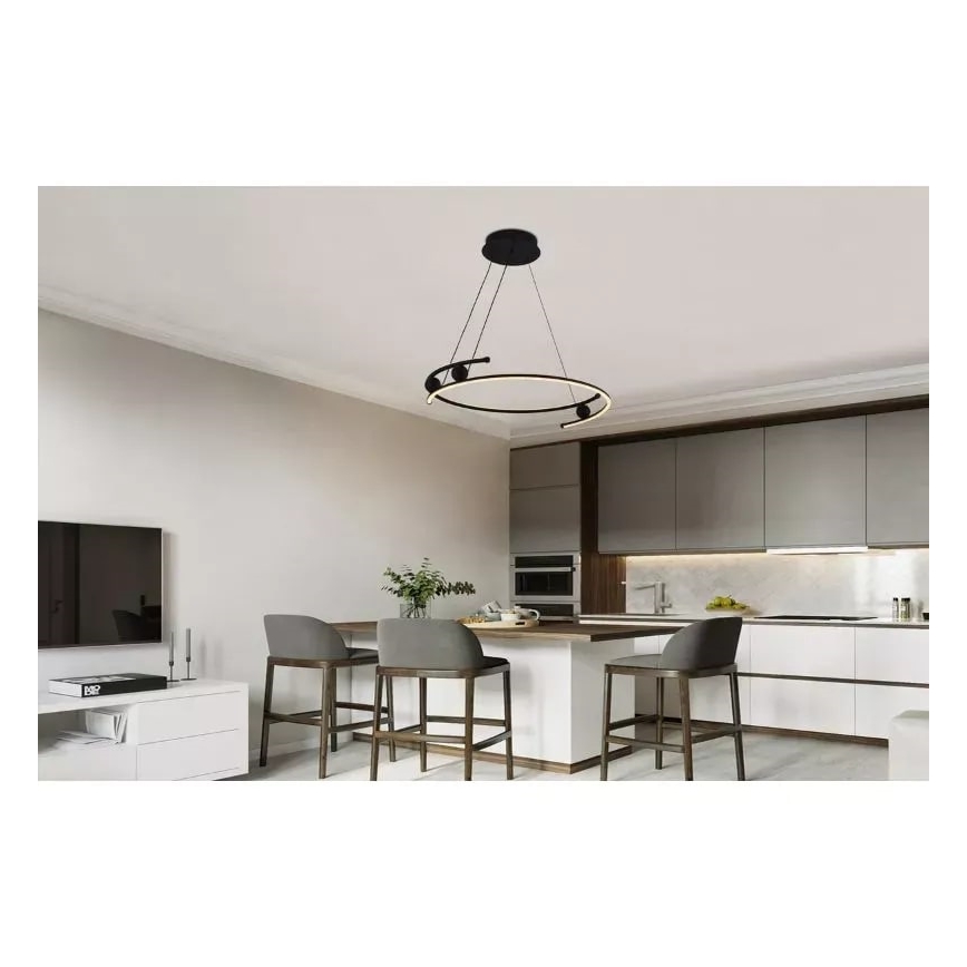 LED himmennettävä kattokruunu johdolla LED/50W/230V 3000-6500K halkaisija 60 cm + kaukosäädin