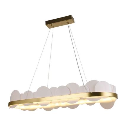 LED himmennettävä kattokruunu johdolla LED/50W/230V 3000-6500K kulta + kaukosäädin