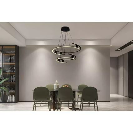 LED himmennettävä kattokruunu johdolla LED/80W/230V 3000-6500K halkaisija 60 cm + kaukosäädin