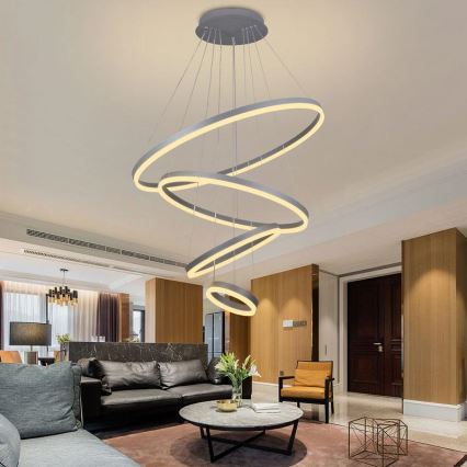 LED-himmennettävä kattokruunu nauhalla LED/165W/230V 3000-6500K + kaukosäädin