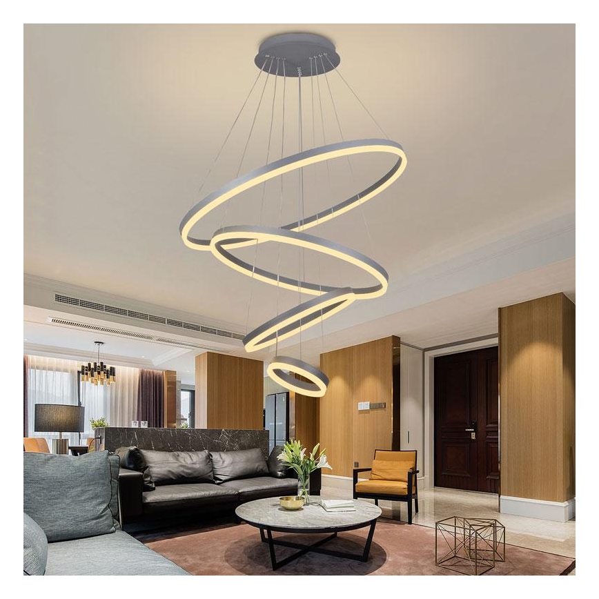 LED-himmennettävä kattokruunu nauhalla LED/165W/230V 3000-6500K + kaukosäädin