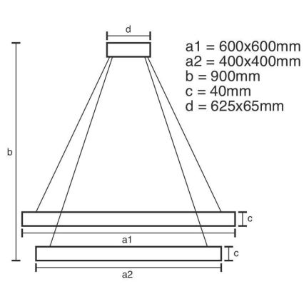 LED-himmennettävä kattokruunu nauhalla LED/90W/230V 3000-6500K + kaukosäädin