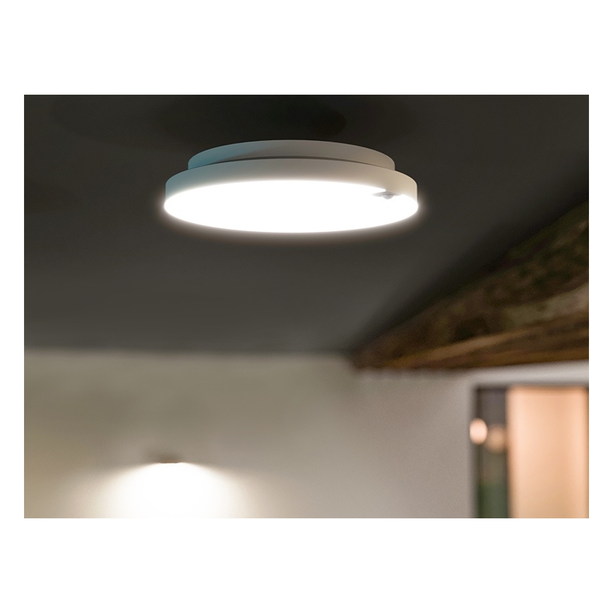 Himmennettävä LED-kattovalaisin liiketunnistimella ja hämäräkytkimellä OLDA LED/6/12/18W/230V Ø 23 cm