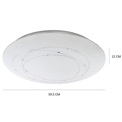 LED-himmennettävä kattovalaisin ATRIA kaukosäätimellä LED / 48W / 230V