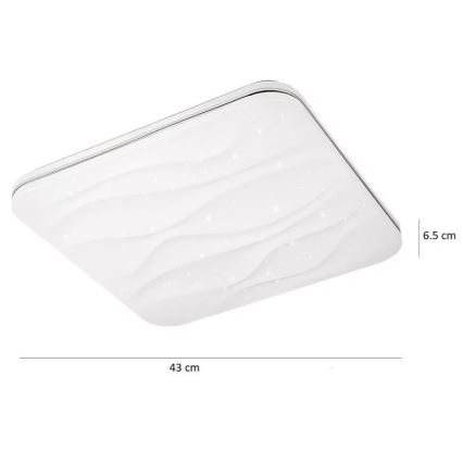 LED-himmennettävä kattovalaisin DESERT kaukosäätimellä LED / 72W / 230V