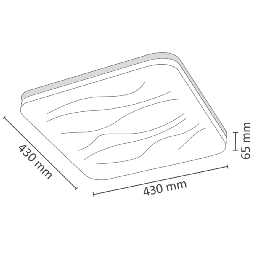 LED-himmennettävä kattovalaisin DESERT kaukosäätimellä LED / 72W / 230V
