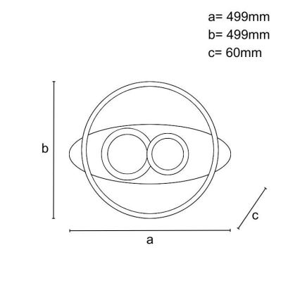 LED himmennettävä kattovalaisin LED/105W/230V 3000-6500K + kaukosäädin