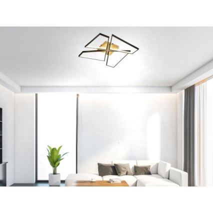 LED himmennettävä kattovalaisin LED/115W/230V 3000-6500K ruskea/musta + kaukosäädin