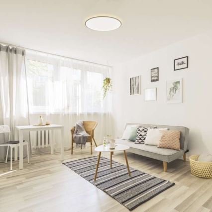 LED Himmennettävä kattovalaisin LED/24W/230V + kaukosäädin, pyöreä 2700K-6500K