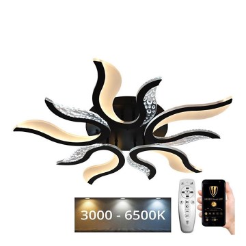 LED himmennettävä kattovalaisin LED/65W/230V 3000-6500K musta + kaukosäädin