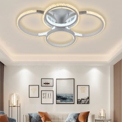 LED himmennettävä kattovalaisin LED/80W/230V 3000-6500K + kaukosäädin