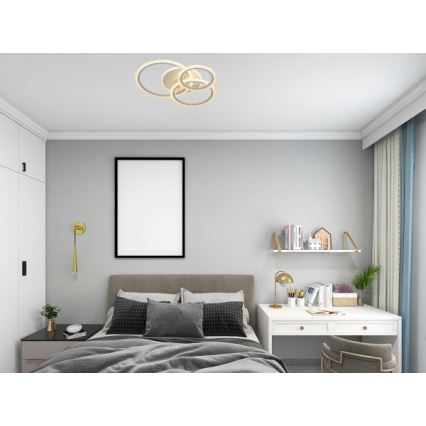 LED-himmennettävä kattovalaisin LED/90W/230V 3000-6500K + kaukosäädin