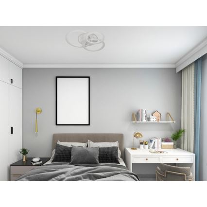 LED-himmennettävä kattovalaisin LED/90W/230V 3000-6500K + kaukosäädin