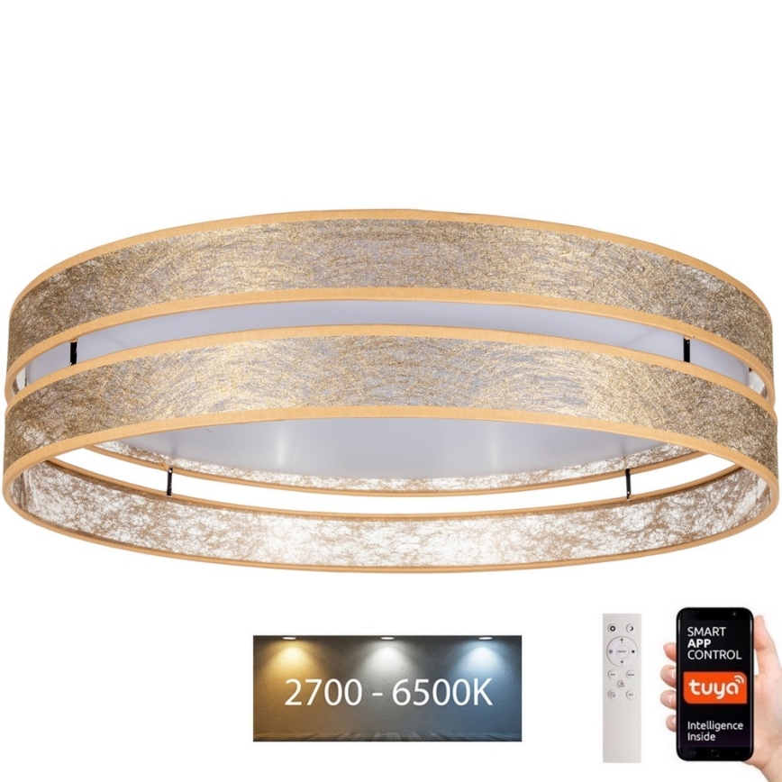 LED Himmennettävä kattovalaisin LIMA LED/36W/230V 2700-6500K Wi-Fi Tuya + kaukosäädin kulta