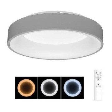 LED Himmennettävä kattovalaisin NEST LED/40W/230V 3000-6500K harmaa + kaukosäädin
