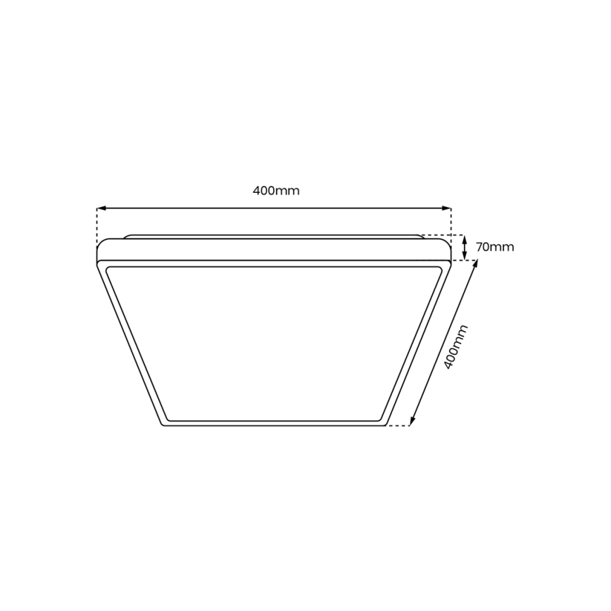 LED Himmennettävä kattovalaisin QUADRO LED/38W/230V 3000-6000K valkoinen/musta + kaukosäädin