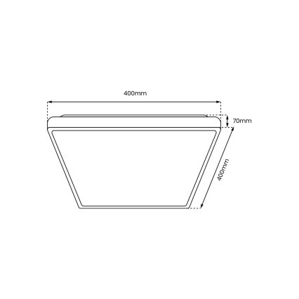 LED Himmennettävä kattovalaisin QUADRO LED/38W/230V 3000-6000K valkoinen + kaukosäädin