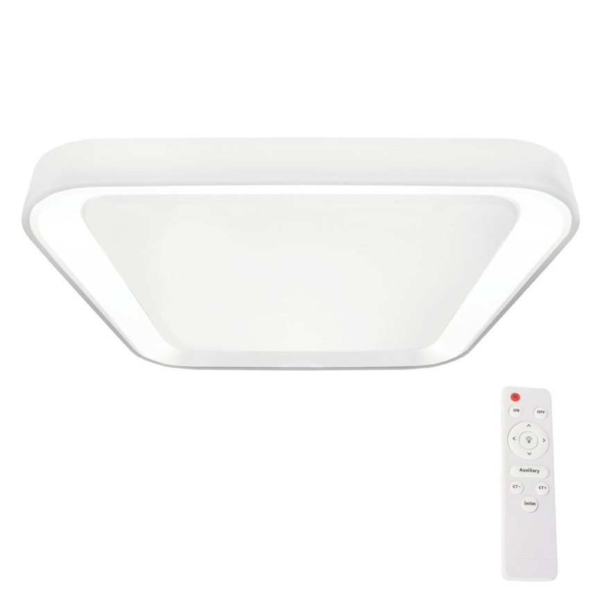 LED Himmennettävä kattovalaisin QUADRO LED/66W/230V 3000-6000K valkoinen + kaukosäädin