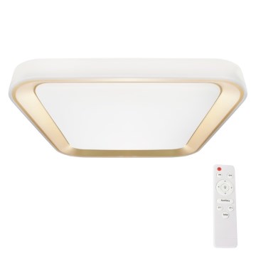 LED Himmennettävä kattovalaisin QUADRO LED/66W/230V 3000-6000K valkoinen/kulta + kaukosäädin