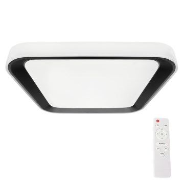 LED Himmennettävä kattovalaisin QUADRO LED/66W/230V 3000-6000K valkoinen/musta + kaukosäädin