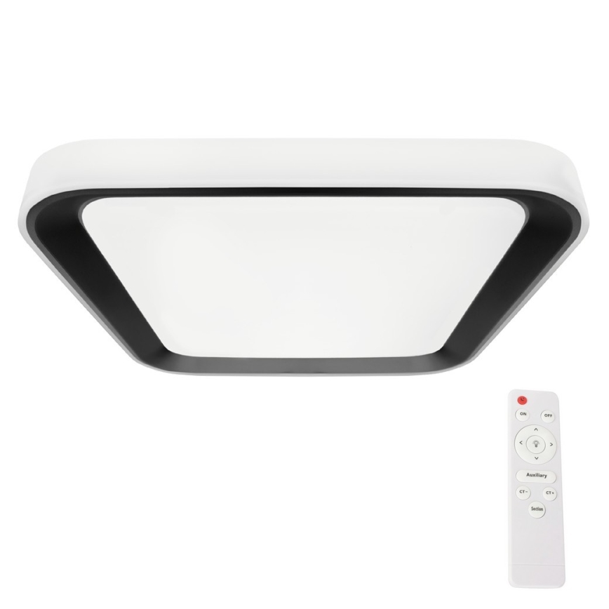 LED Himmennettävä kattovalaisin QUADRO LED/66W/230V 3000-6000K valkoinen/musta + kaukosäädin