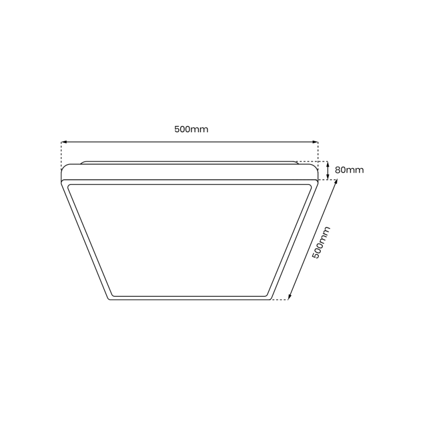 LED Himmennettävä kattovalaisin QUADRO LED/66W/230V 3000-6000K valkoinen + kaukosäädin