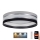 LED-himmennettävä kattovalaisin SMART CORAL LED/24W/230V Wi-Fi Tuya musta/harmaa + kaukosäädin