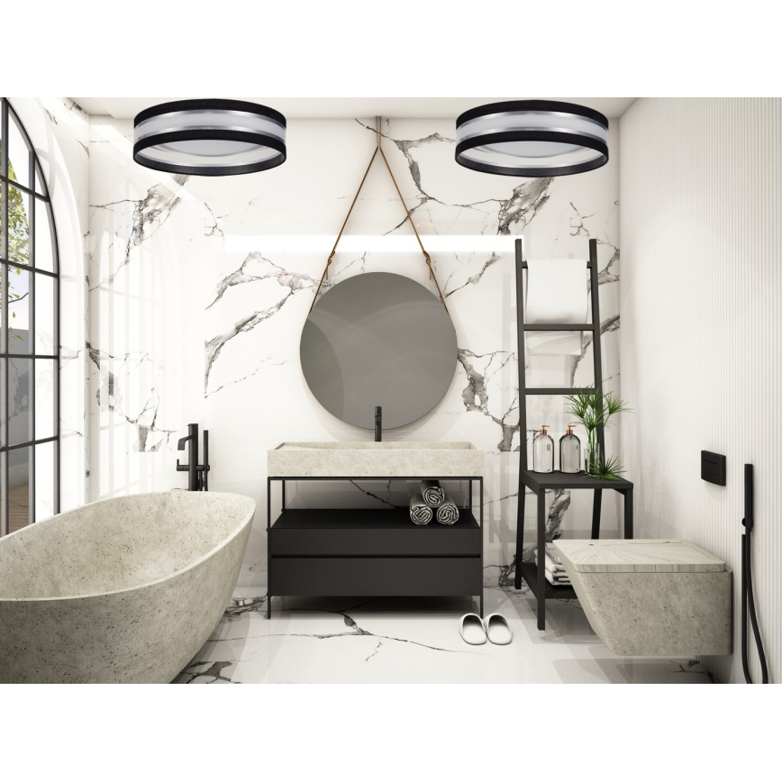 LED-himmennettävä kattovalaisin SMART CORAL LED/24W/230V Wi-Fi Tuya musta + kaukosäädin