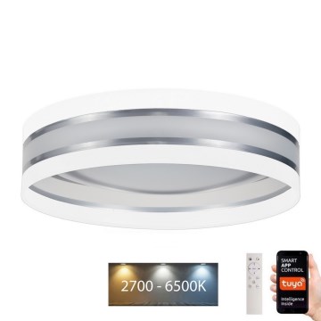 LED-himmennettävä kattovalaisin SMART CORAL LED/24W/230V Wi-Fi Tuya valkoinen + kaukosäädin