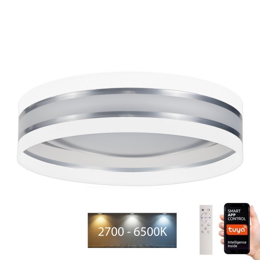 LED-himmennettävä kattovalaisin SMART CORAL LED/24W/230V Wi-Fi Tuya valkoinen + kaukosäädin