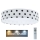 LED himmennettävä kattovalaisin SMART GALAXY KIDS LED/24W/230V 3000-6500K pisteet valkoinen/musta + kaukosäädin