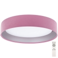 LED-himmennettävä kattovalaisin SMART GALAXY LED/24W/230V pinkki/hopea 3000-6500K + kaukosäädin
