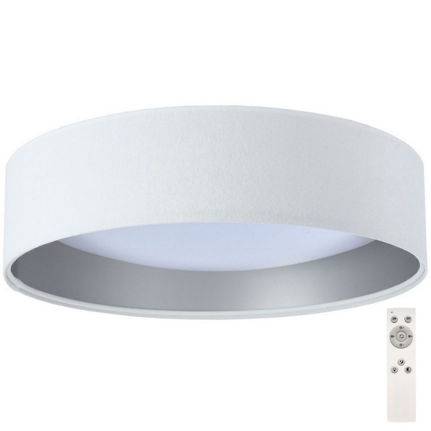 LED-himmennettävä kattovalaisin SMART GALAXY LED/24W/230V valkoinen/hopea 3000-6500K + kaukosäädin