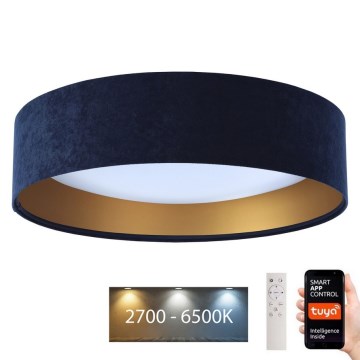LED Himmennettävä kattovalaisin SMART GALAXY LED/36W/230V d. 55 cm 2700-6500K Wi-Fi Tuya sininen/kulta + kaukosäädin