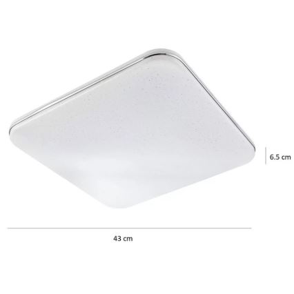 LED-himmennettävä kattovalaisin SYRIUS kaukosäätimellä LED / 72W / 230V